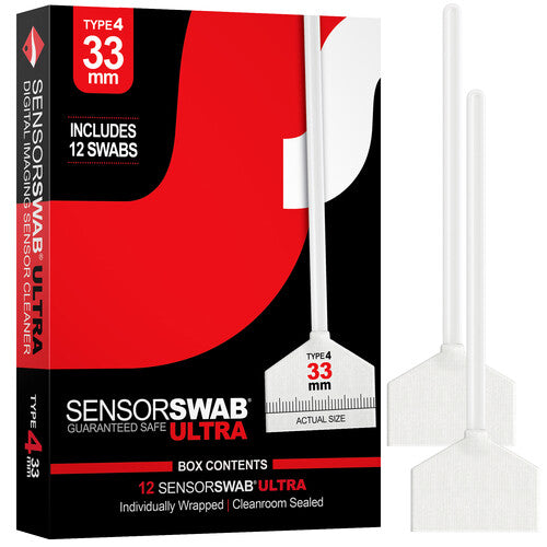Photographic Solutions Type 4 Sensor Swab for CCD/CMOS Sensors (12-Pack, 33mm)