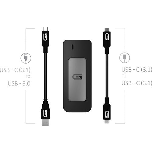Glyph Technologies 2TB Atom USB 3.1 Type-C External SSD (Black)