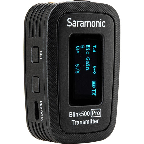 Saramonic Blink 500 Pro TX Dual-Channel Camera-Mount Digital Wireless Transmitter (2.4 GHz) with Ominidirectional Lavalier
