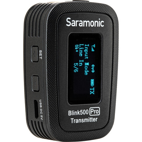 Saramonic Blink 500 Pro TX Dual-Channel Camera-Mount Digital Wireless Transmitter (2.4 GHz) with Ominidirectional Lavalier
