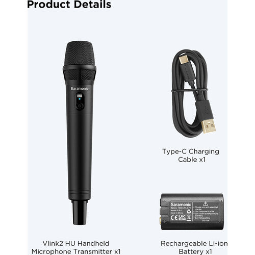 Saramonic Vlink2 HU Cardioid Handheld Microphone Transmitter for Vlink2 System (2.4 GHz)