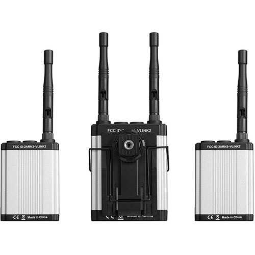 Saramonic Vlink2 Kit 2 Camera-Mount 2-Person Wireless Omni Lavalier Microphone System with Talkback (2.4 GHz)