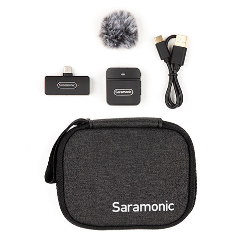 Saramonic Blink 100 B5 Ultra-Portable Clip-On Wireless Mic System with USB-C Receiver for Android, iOS & Computers