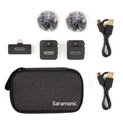 Saramonic Blink 100 B6 Ultra-Portable 2-Person Clip-On Wireless Mic with USB-C Receiver for Android, iOS & Computers