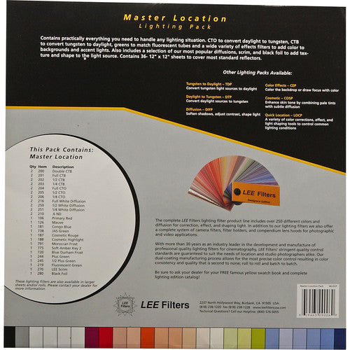 LEE Filters Master Location Filter Pack (36 Sheets, 10 x 12")