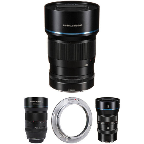 Sirui Anamorphic 1.33x E-Mount Lens Kit (24, 35, and 50mm)