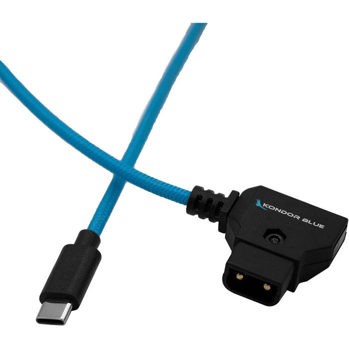 Kondor Blue D-Tap to USB-C Power Delivery Cable for Canon R5 C (16")