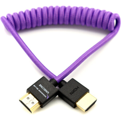 Kondor Blue Gerald Undone MK2 Coiled High-Speed HDMI Cable (12 to 24", Purple)
