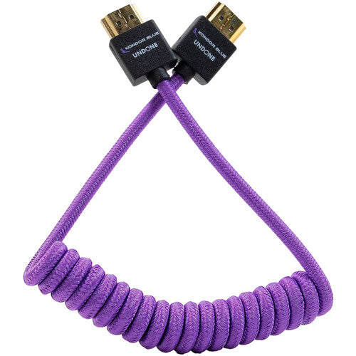 Kondor Blue Gerald Undone MK2 Coiled High-Speed HDMI Cable (12 to 24", Purple)