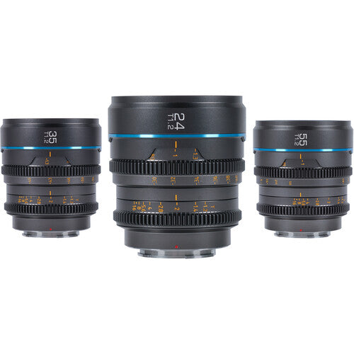 Sirui Nightwalker Series 24mm + 35mm + 55mm T1.2 S35 Manual Focus
