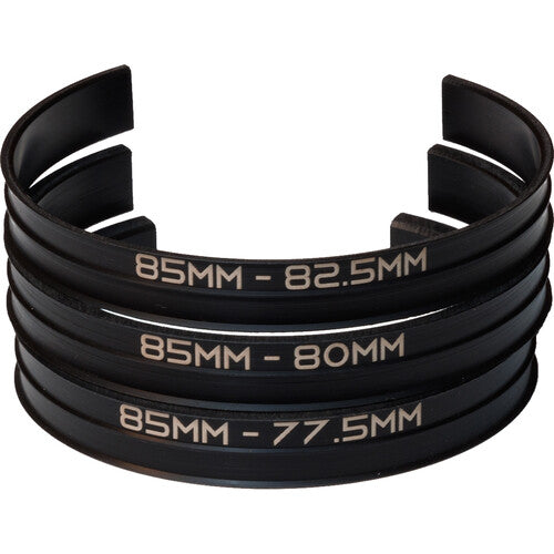 The Lens Cuff 85mm Adapter Ring Set for 82.5mm, 80mm and 77.5mm Lens Barrel Diameters