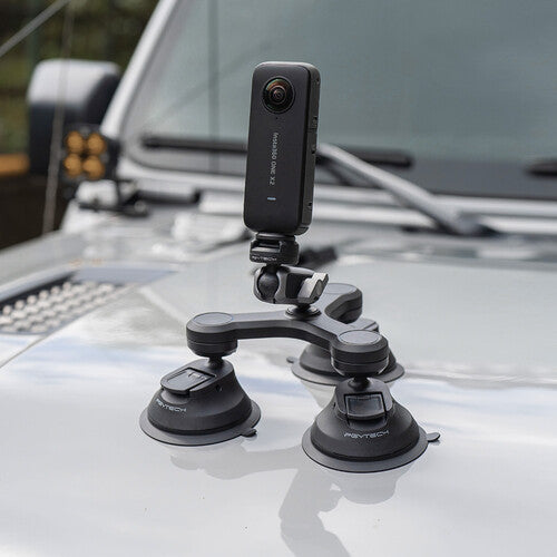 PGYTECH 3-Arm Suction Mount with CapLock Ball Head & 3-Prong Mount