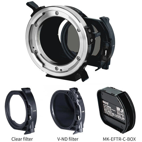 Meike RF Mount Camera to PL Mount Lens Adapter with Variable ND + Clear