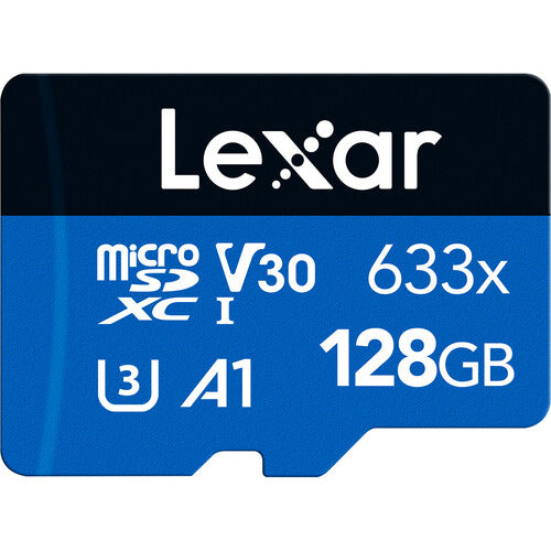 Lexar 128GB High-Performance 633x UHS-I microSDXC Memory Card with SD Adapter