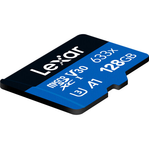 Lexar 128GB High-Performance 633x UHS-I microSDXC Memory Card with SD Adapter