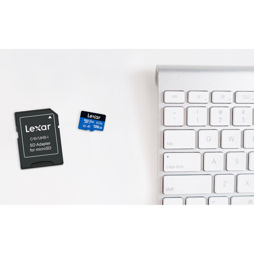Lexar 128GB High-Performance 633x UHS-I microSDXC Memory Card with SD Adapter