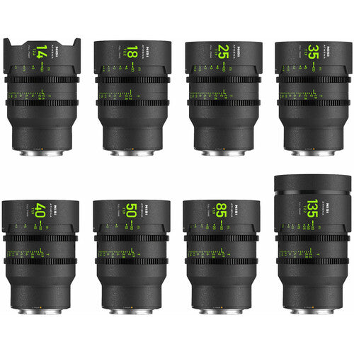 NiSi ATHENA PRIME T2.4/1.9 Full-Frame 8-Lens MASTER Kit (No Drop-In Filter)