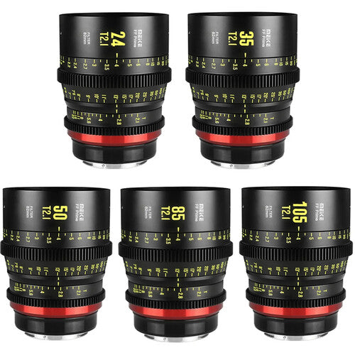 Meike Full-Frame Prime Cine 5-Lens Kit with Hard-Shell Case (ARRI PL)