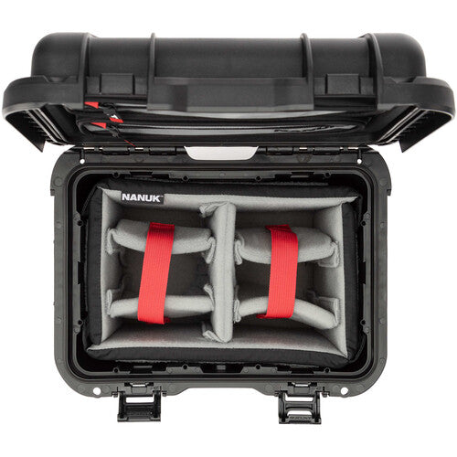 Nanuk T20 Top Loader Hard Case with Padded Dividers & Lid Organizer (Black, 11.2L)