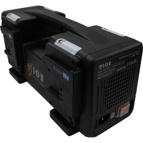 IDX System Technology BL-4SX 4-Bay Battery Simultaneous Quick Charger (B-Mount)