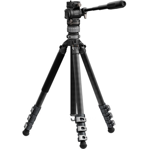 Tilta Travel Video Fluid Head with 3-Stage Carbon Fiber Tripod Legs (Space Gray)