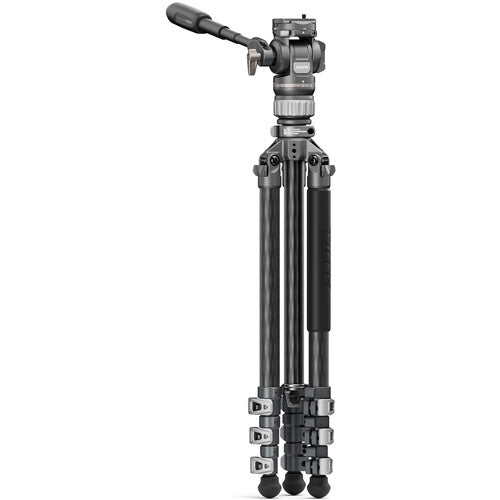 Tilta Travel Video Fluid Head with 3-Stage Carbon Fiber Tripod Legs (Space Gray)