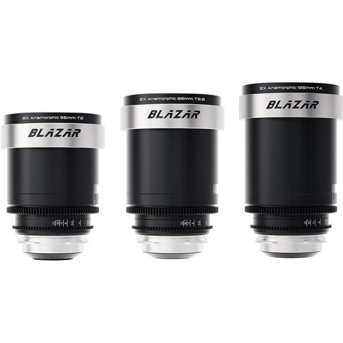 BLAZAR LENS CATO 55/85/125mm Full Frame 2x Anamorphic 3-Lens Set