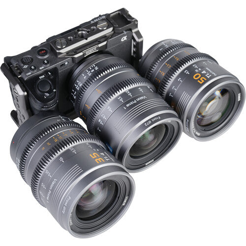 Sirui VP-1 Vision Prime T1.4 Full-Frame Cine 3-Lens Kit (Multi-Mount, Metal Gray)