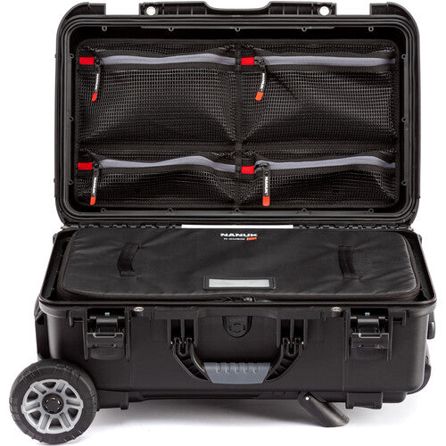 Nanuk 935 Case with Heavy-Duty Wheels, Mesh Lid Organizer, and Large 13L Cubik