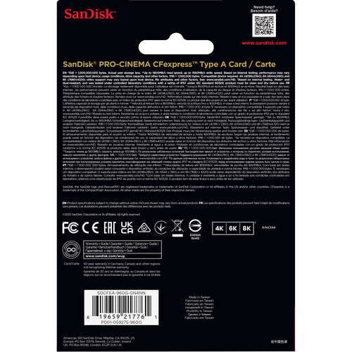 SanDisk 960GB PRO-CINEMA CFexpress Type A Memory Card