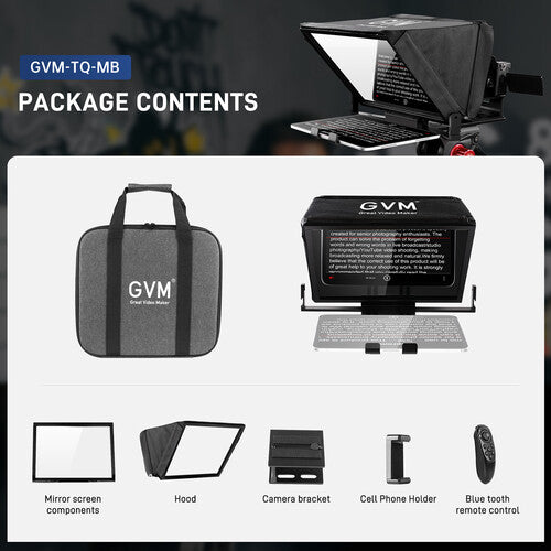 GVM Teleprompter TQ-MB for Tablets & Smartphones with Remote Control