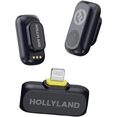 Hollyland LARK A1 Mini Duo 2-Person Wireless Microphone System with Lightning Connector for iOS Devices (Space Gray, 2.4 GHz)