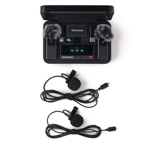 Saramonic Air 2-Person Mini Wireless Lavalier Microphone System for Mobile Devices, Cameras & Computers (2.4 GHz)