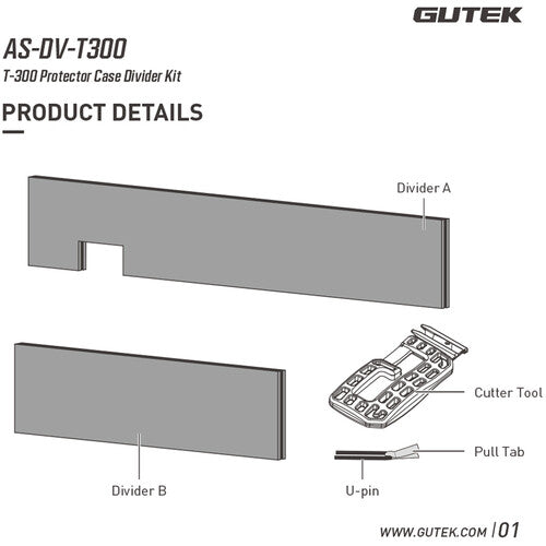 GUTEK Divider Kit for Tortoise T-300 Protector Case
