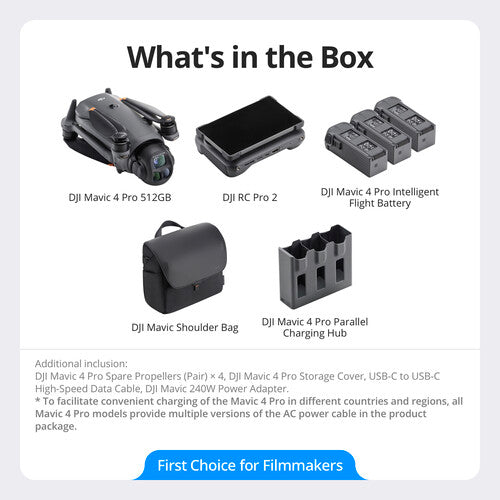 DJI Mavic 4 Pro Drone with 512GB Creator Combo