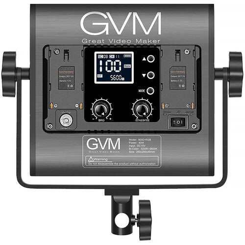GVM 800D-RGB LED Light Panel (2-Light Kit)