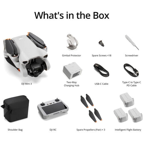 DJI Mini 3 Drone with DJI RC Remote (Fly More Combo)