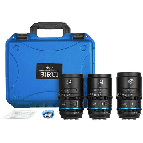 Sirui Astra T1.8 1.33x AF Anamorphic 3-Cine Lens Kit (Sony E, Neutral Flares)
