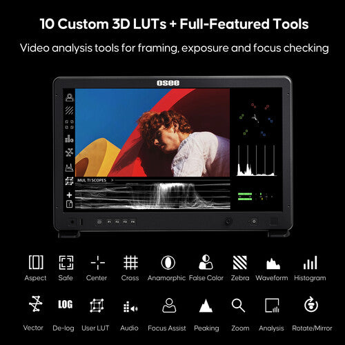 OSEE 21.5" Horizontal/Vertical Multiview Production Monitor with V-Mount Plate