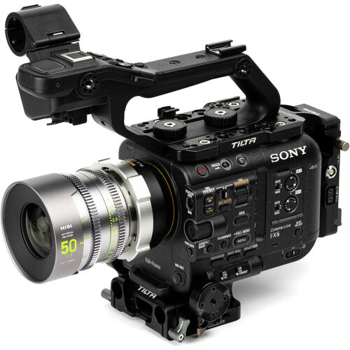 NiSi ATHENA PRIME Rewind cinema lens mounted on professional cinema camera rig close-up