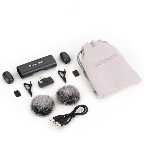 Saramonic AIR-SE-01 2-Person Ultra-Mini Wireless Microphone System with USB-C Receiver (2.4 GHz)