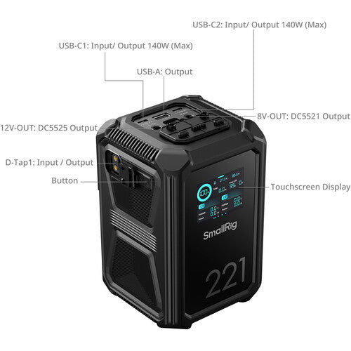 SmallRig X-Touch Smart Triple-Proof X221 Battery (221Wh, V-Mount)