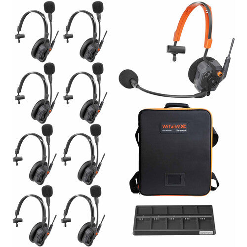 Saramonic WiTalk9X-9S 9-Person 1.9 GHz Wireless Single-Ear Headset Intercom System