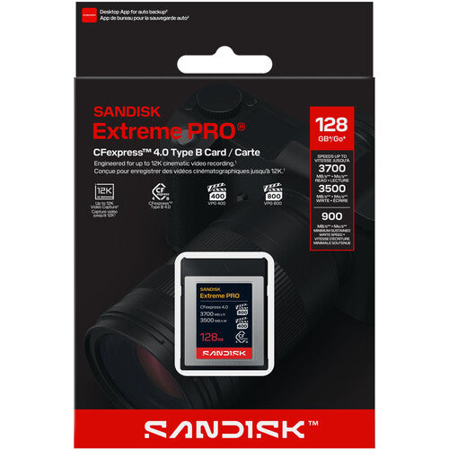 SanDisk 128GB Extreme PRO CFexpress 4.0 Type B Memory Card