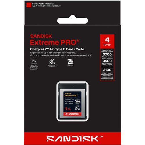 SanDisk 4TB Extreme PRO CFexpress 4.0 Type B Memory Card