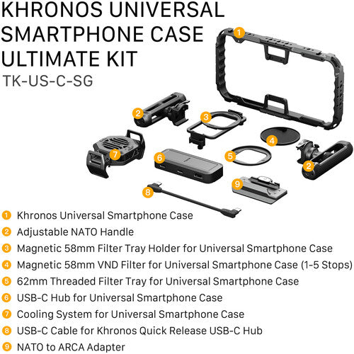 Tilta Khronos Universal Smartphone Cage Ultimate Kit (Space Gray)