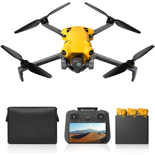 SKYROVER X1 Drone Fly More Combo with Remote Screen Controller (Yellow)