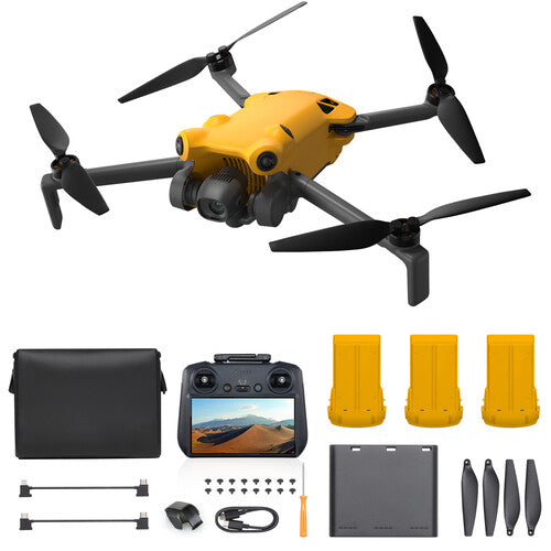SKYROVER X1 Drone Fly More Combo with Remote Screen Controller (Yellow)