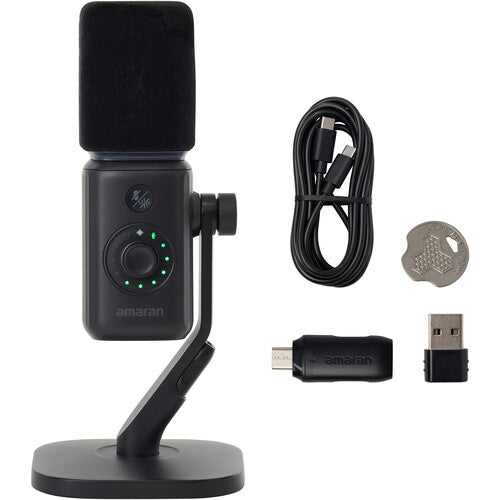 amaran Mic Wireless Dynamic Supercardioid Microphone Desktop Stand Kit (Charcoal)