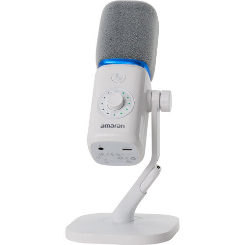 amaran Mic Wireless Dynamic Supercardioid Microphone Desktop Stand Kit (White)